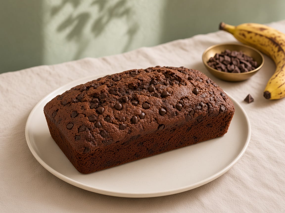 Banana cake — a thick slice from the printed cake list