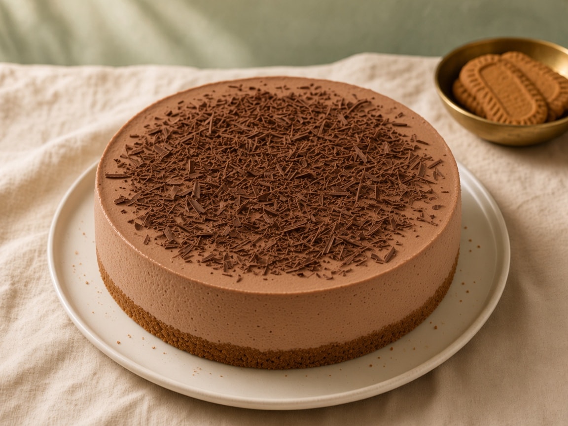 Mousse Cheesecake on the plate